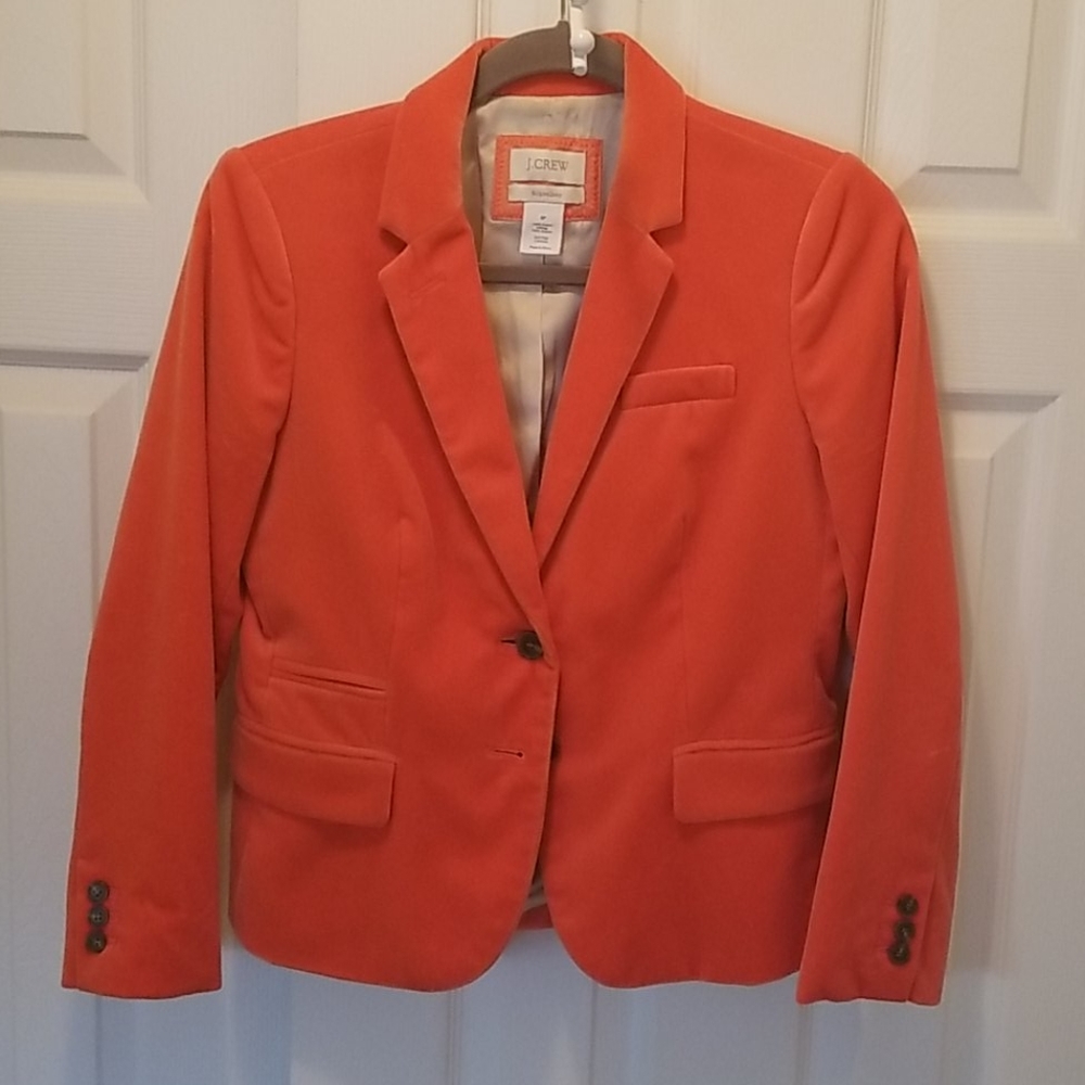 JCrew Velvet Schoolboy Blazer